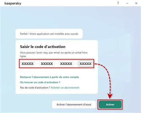installer kaspersky avec code d'activation|Activation de licence .